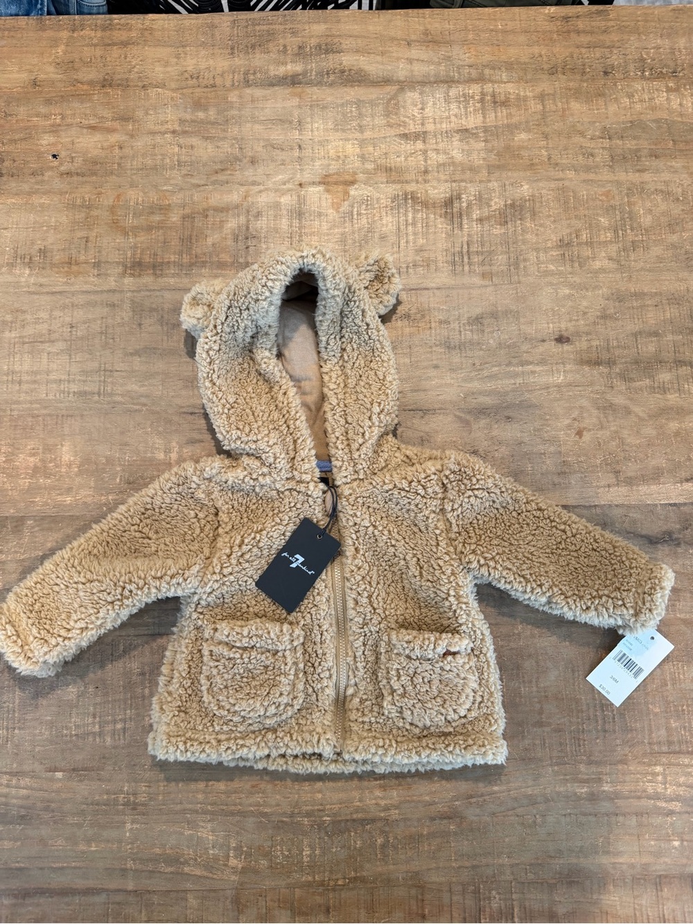 7 for all Mankind Cozy Teddy Fleece Hooded Baby Jacket